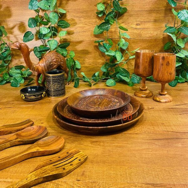 Wooden Rustic Platter-waoo-handicrafts-pakistan-online