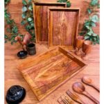 Tea Wagon-Wooden Trays Set -waoohanicrafts-pakistan